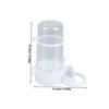 TOYANDONA Automatic Hamster Feeder, Plastic, Ample Capacity, White Design, Transparent Food Container for Rabbits and Small Cats view 2
