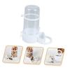 TOYANDONA Automatic Hamster Feeder, Plastic, Ample Capacity, White Design, Transparent Food Container for Rabbits and Small Cats view 3