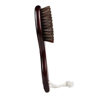 Beard Brush with Curved Handle, Coffee