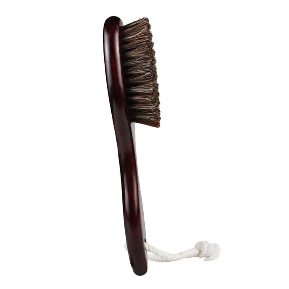 Beard Brush with Curved Handle, Coffee