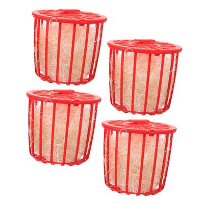 BESTonZON Parrot Nesting Aid for Birds - Washable Plastic and Jute, 4 Pieces