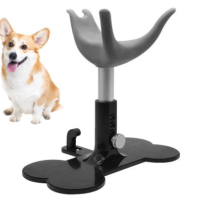 Height-Adjustable Dog Grooming Chair with Stand Support