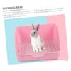 TOYANDONA Rectangular Plastic Rabbit Toilet with Filter Bottom view 3