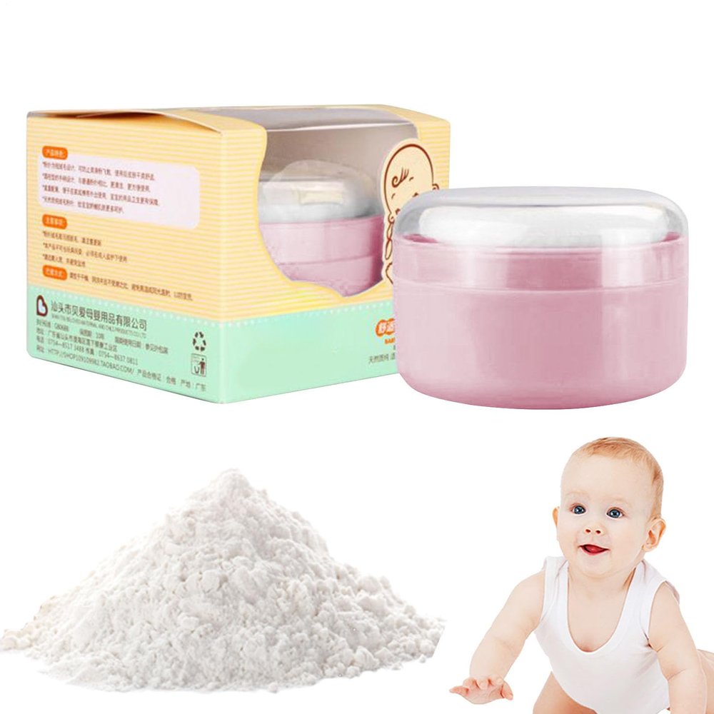 Kids' Talcum Powder Container with Puff
