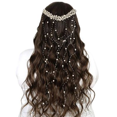 Pearl Hair Comb, Bridal Hair Accessory, White, 22.8 Inches, 1 Piece