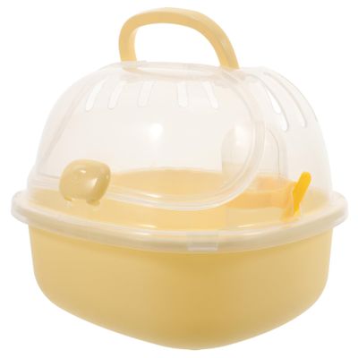 Toddmomy Transparent PP Hamster Travel Carrier, Yellow
