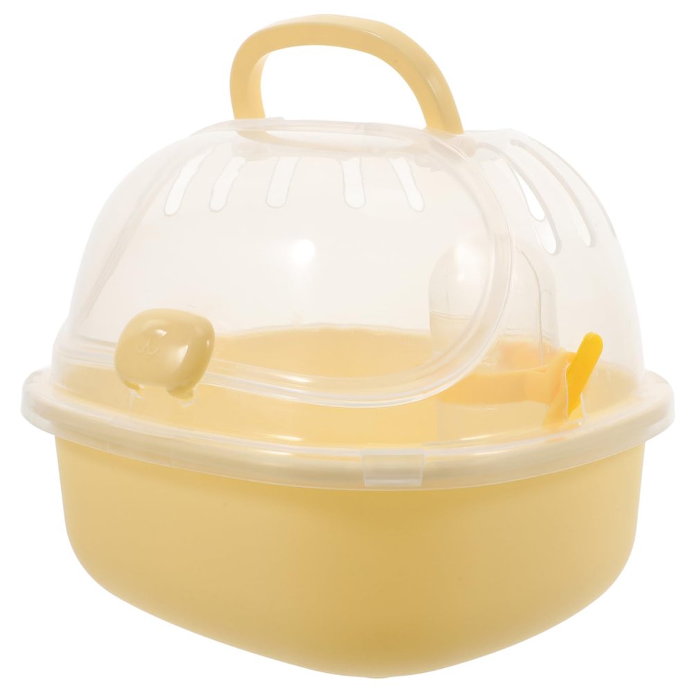 Toddmomy Transparent PP Hamster Travel Carrier, Yellow