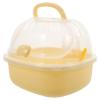 Toddmomy Transparent PP Hamster Travel Carrier, Yellow view 1