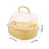 Toddmomy Transparent PP Hamster Travel Carrier, Yellow view 2