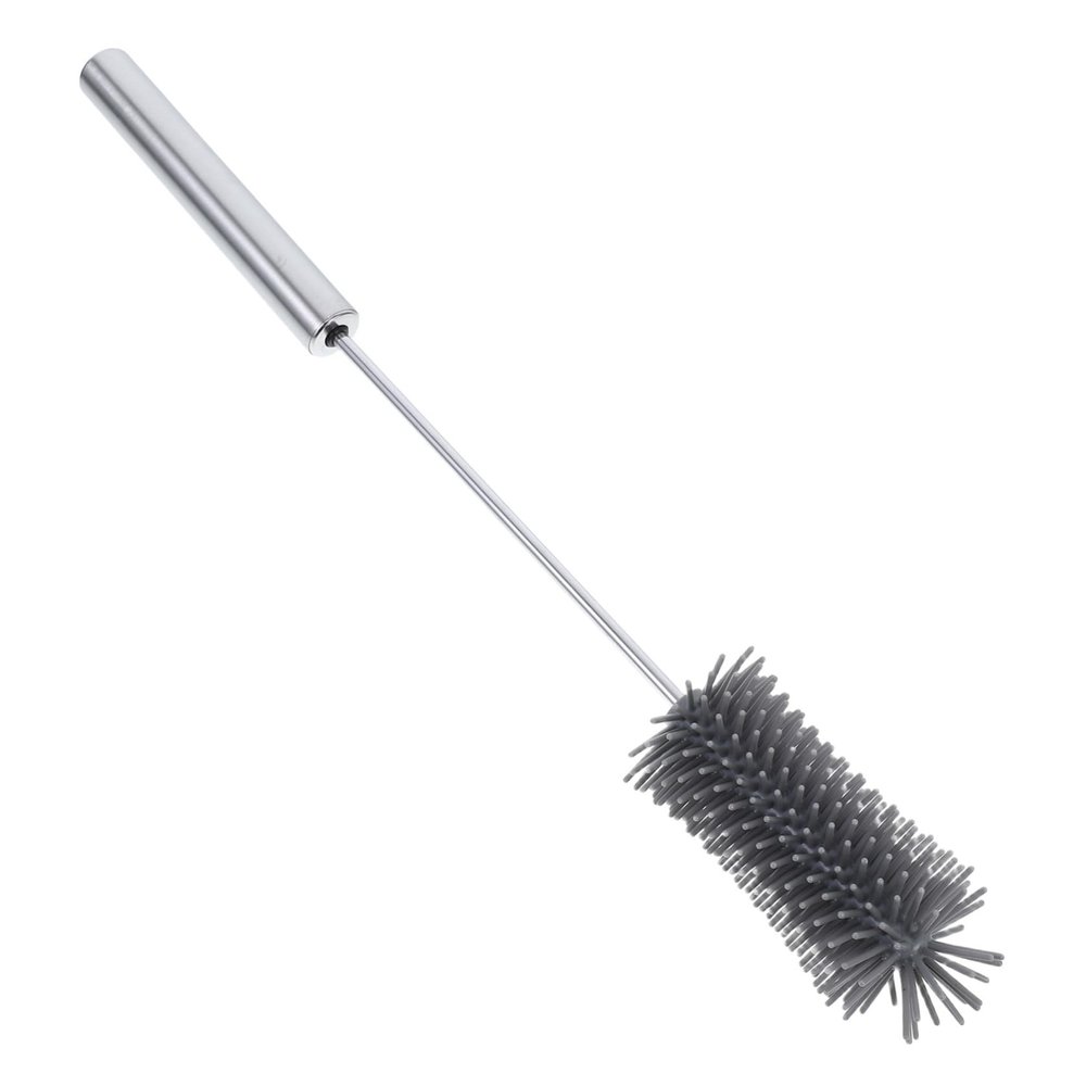 VALICLUD Rotating Bottle Cleaning Brush with Stainless Steel and Silicone Handle