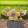 Adjustable Cat Collar with Flowers and Bell view 2