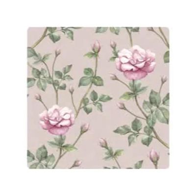 Floral-Pattern Glasses Cleaning Cloths, Pink, Iris, Begonia, Daisy, Suede, 15 x 15 cm, for Glasses, Lenses, Phones and Screens, Red, 2-Pack