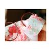 Floral-Pattern Glasses Cleaning Cloths, Pink, Iris, Begonia, Daisy, Suede, 15 x 15 cm, for Glasses, Lenses, Phones and Screens, Red, 2-Pack view 2