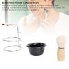 Men’s Shaving Brush Set with Bowl and Stainless Steel Stand view 3