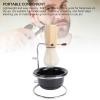 Men’s Shaving Brush Set with Bowl and Stainless Steel Stand view 4