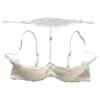 Generic Beige 70B 1/4-Cup Open-Bust Push-Up Underwire Lace Bra view 4