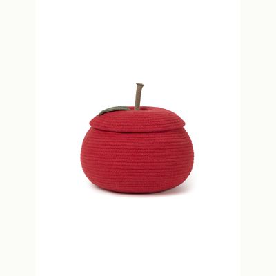 Lorena Canals Apple Toy Basket for Children, Cotton, 28 x 28 x 20 cm