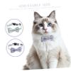 HANABASS Cat Collars with Bells and Bows, Breakaway, Adjustable, 2-Pack, Fabric view 3