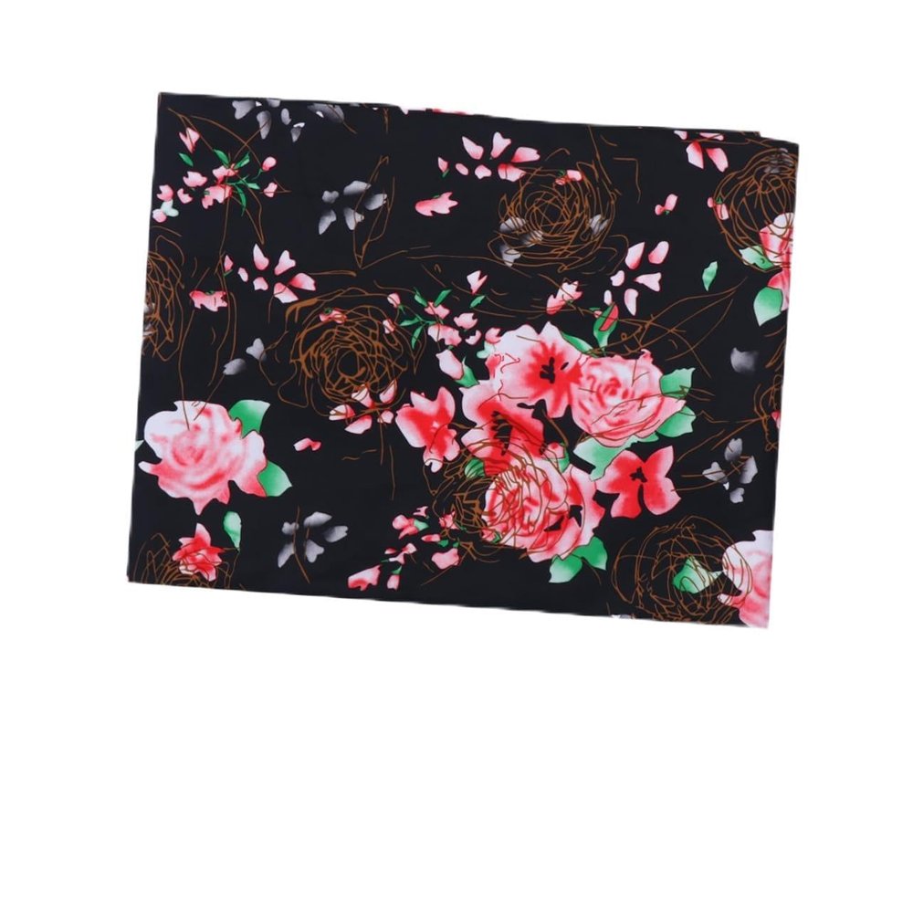 CALLARON Adult Haircutting Cape with Rose Floral Pattern, Black