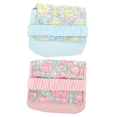 2-Pack Suede Menstrual Pad Bags for Travel