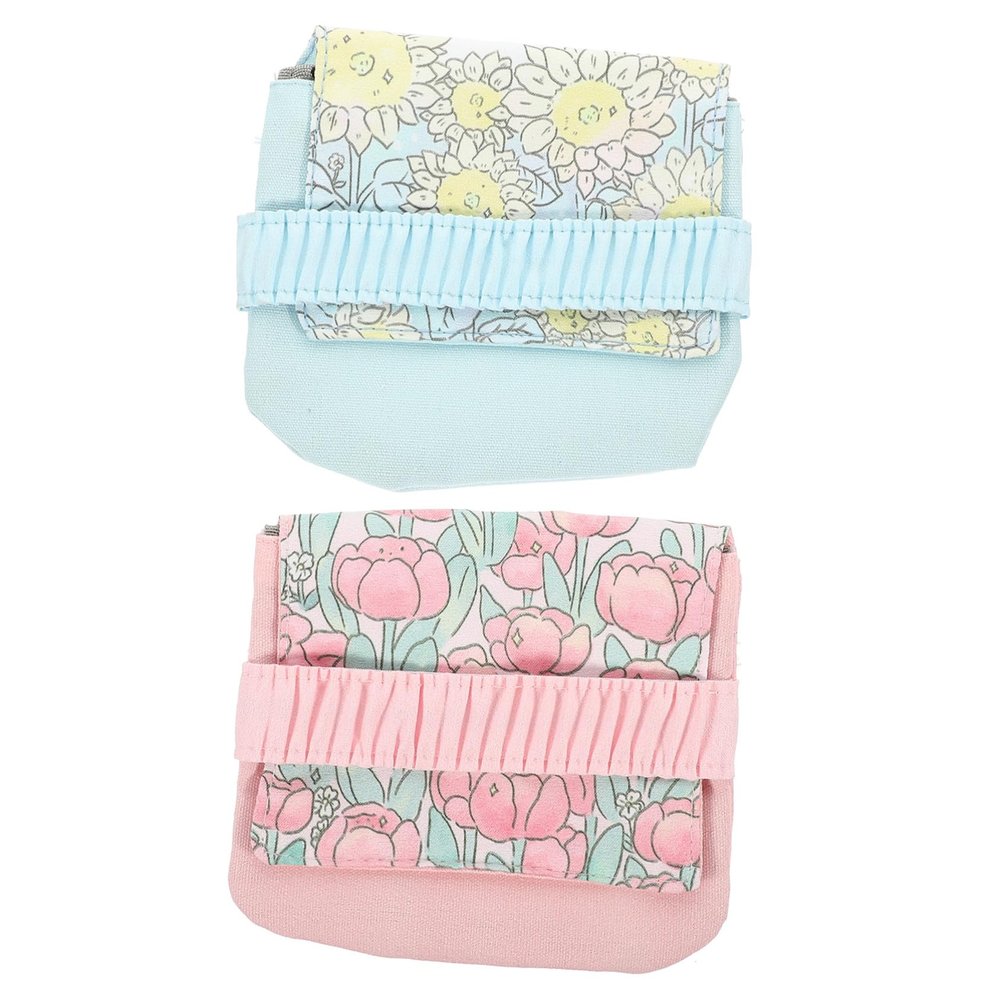 2-Pack Suede Menstrual Pad Bags for Travel