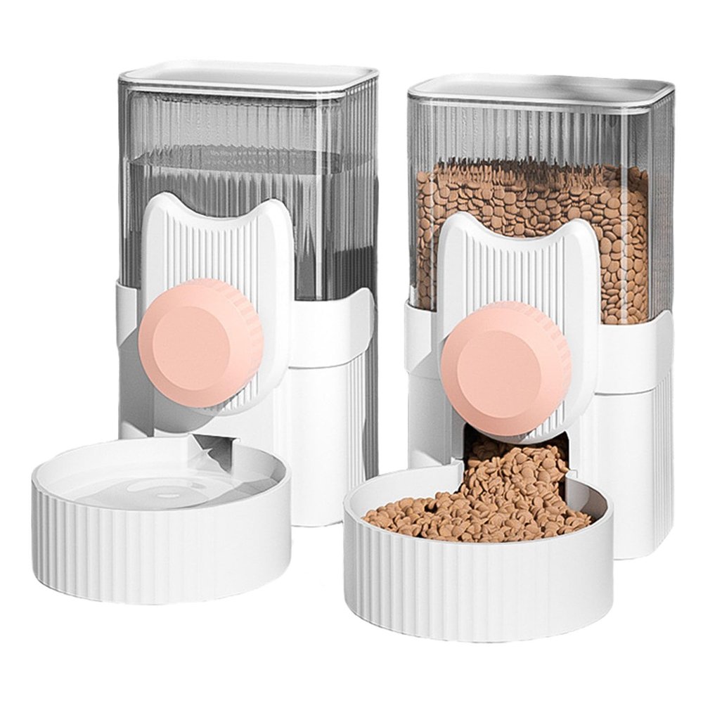 vreplrse 2-Pack Hanging Automatic Food and Water Dispensers for Ferret, Cat and Rabbit Cages