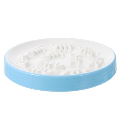 Toyvian Ceramic Slow Feeder Dog Bowl with Non-Slip Base