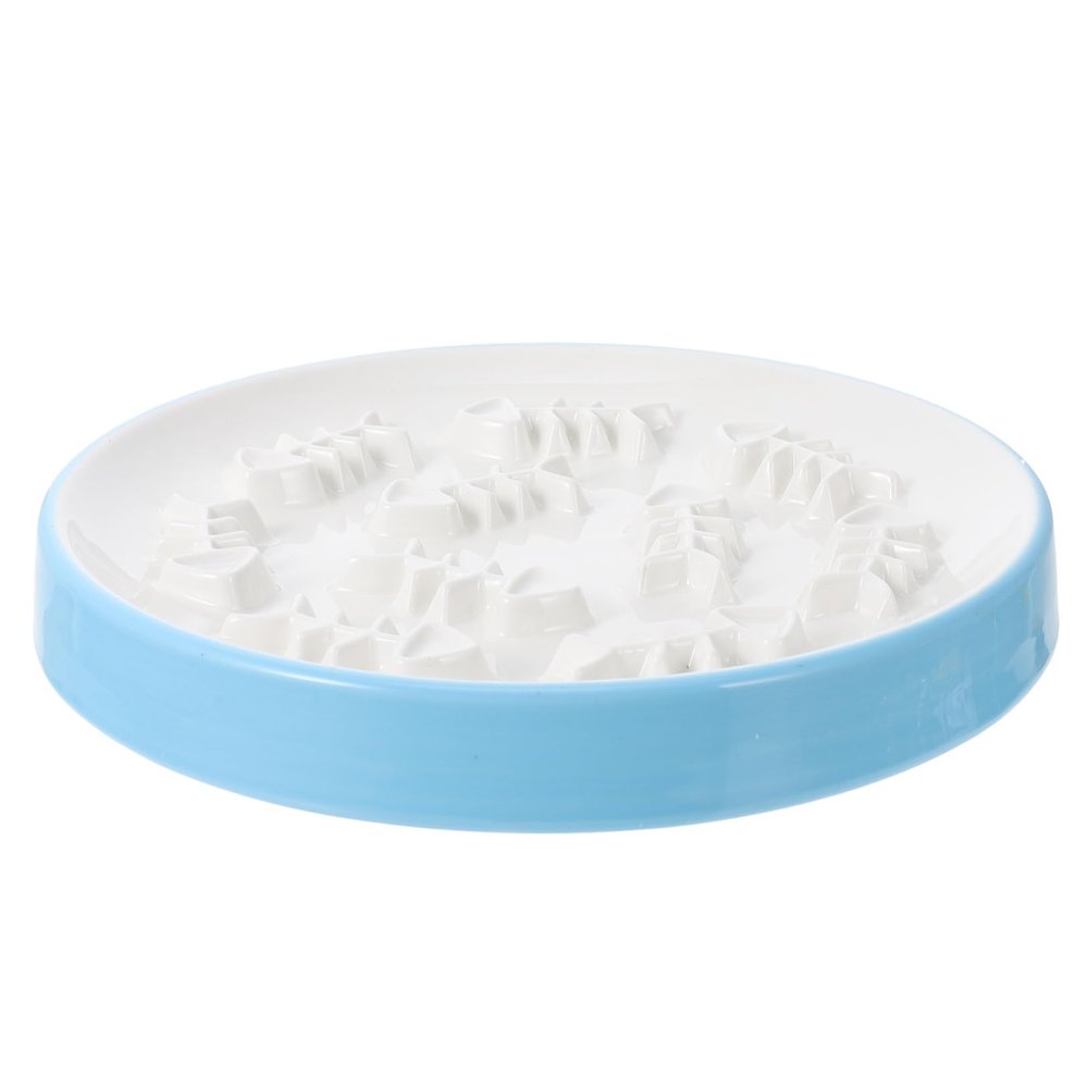 Toyvian Ceramic Slow Feeder Dog Bowl with Non-Slip Base