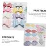VALICLUD 4-Piece Glitter Fabric Bows for Hair Clips, Handmade with a Shiny Effect view 4
