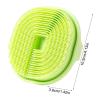 Silicone Body Scrubber, Anti-Slip Massage Loofah, Ergonomic Shower Brush, Soft Flexible Material, 5.86-Inch, Red/Blue/Green view 2