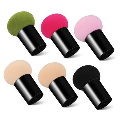 Didiseaon 6-Piece Round Makeup Powder Puff Set with Protective Caps