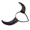 Black Halloween Bull Horn Costume Headband view 1