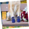 HANABASS 4-Pack Dog Shoes Waterproof Blue XL for Small and Medium Dogs view 4