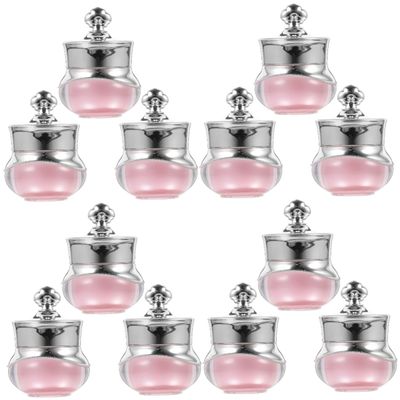 SHERCHPRY 12-Pack Acrylic Cream Jars with Lids, 5 g Mini Travel Containers