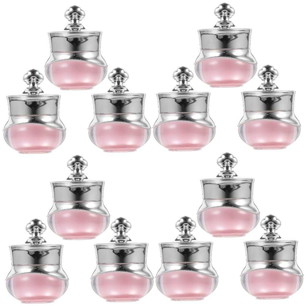 SHERCHPRY 12-Pack Acrylic Cream Jars with Lids, 5 g Mini Travel Containers