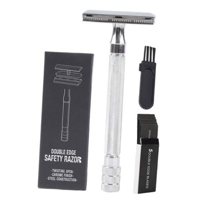 Manual Metal Beard Razor with Travel Storage Case