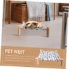 ifundom Detachable Washable Cat Bed with Wooden Legs view 4