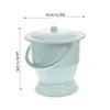 Bedpan with Lid, 1 Pc., PP Plastic, Blue Urinal view 2