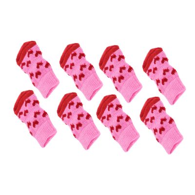 BUGUUYO 8-Piece Non-Slip Pet Socks for Dogs