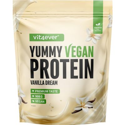 vit4ever Yummy Vegan Protein Powder - 908 g - Vanilla Dream