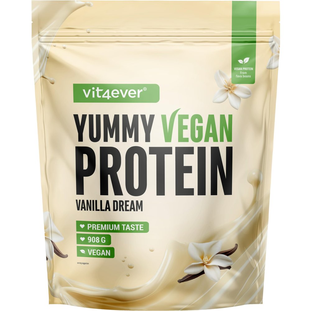vit4ever Yummy Vegan Protein Powder - 908 g - Vanilla Dream
