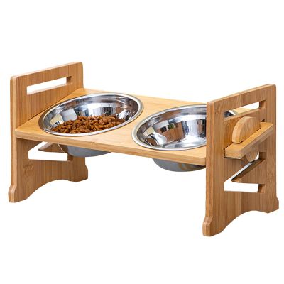 Elevated Dog Bowls, Adjustable Portable Dog Bowl Stand
