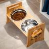 Elevated Dog Bowls, Adjustable Portable Dog Bowl Stand view 3