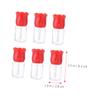 6 Empty Refillable Lip Gloss Tubes, Round ABS view 2