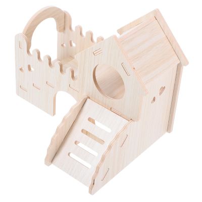 TOYANDONA Two-Story Hamster House with Window and Ladder