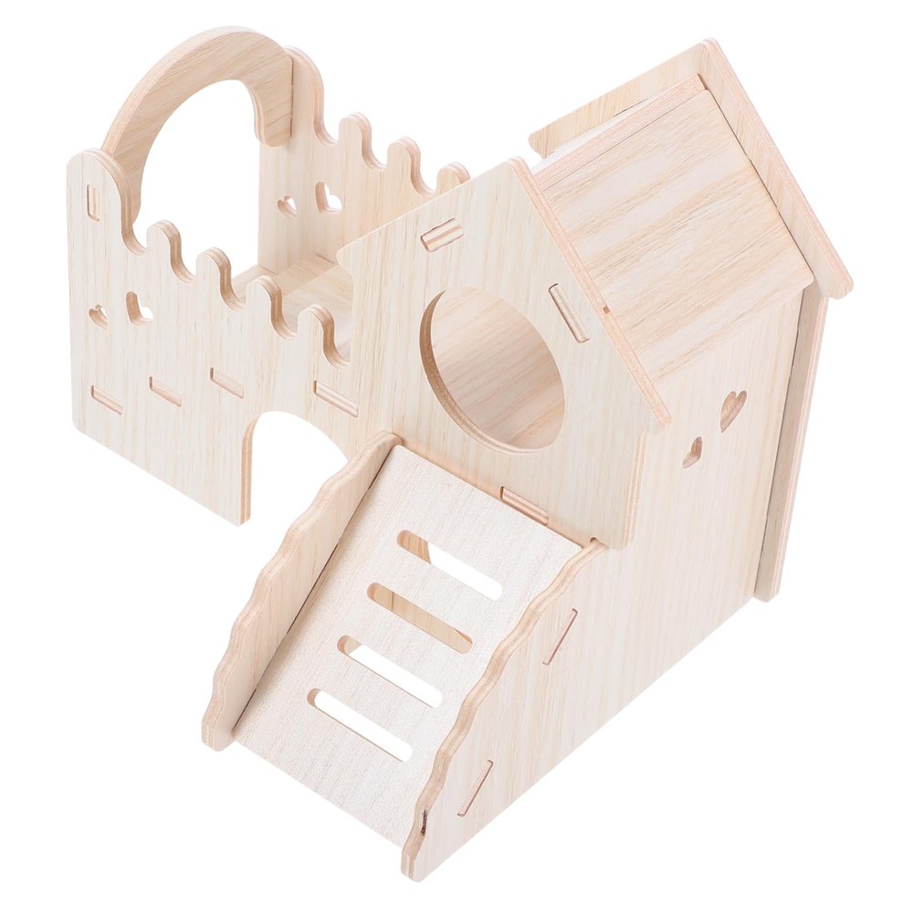 TOYANDONA Two-Story Hamster House with Window and Ladder