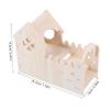 TOYANDONA Two-Story Hamster House with Window and Ladder view 2