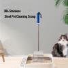 Qcwwy Cat Litter Scoop, 2-in-1 Stainless Steel Sieve and Scoop, Blue view 4
