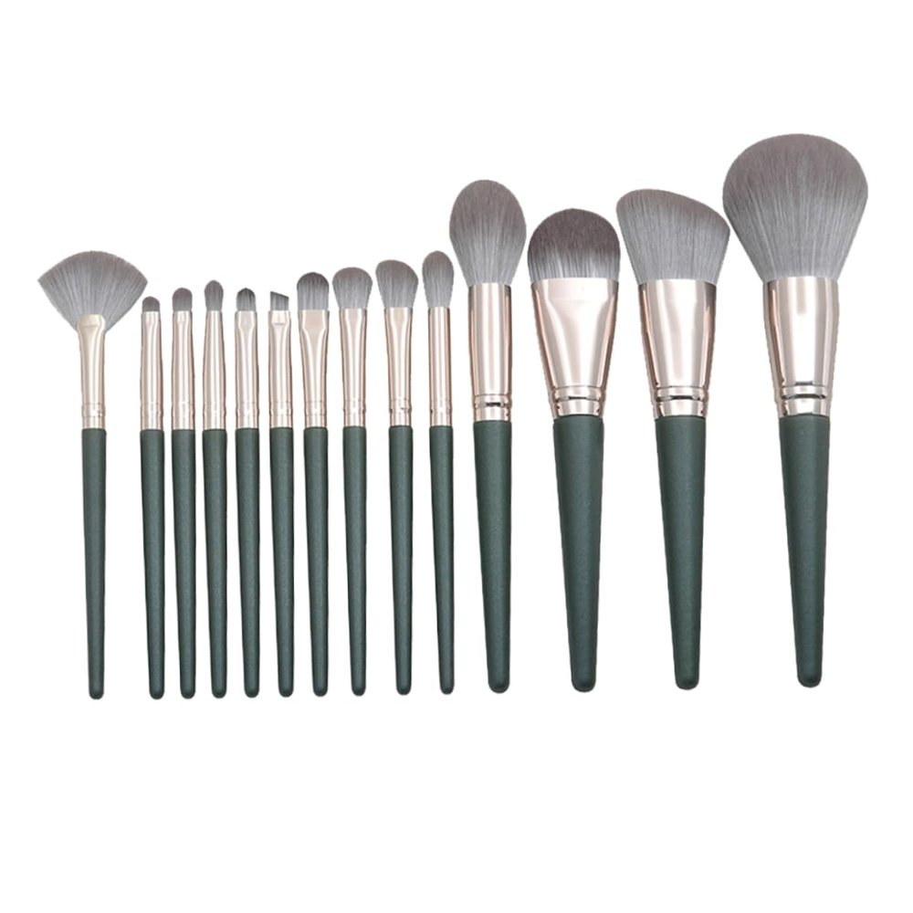 VICASKY 14-Piece Makeup Brush Set with Wooden Handles