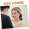 Bridal Hair Comb with Rhinestones and Faux Pearls view 3